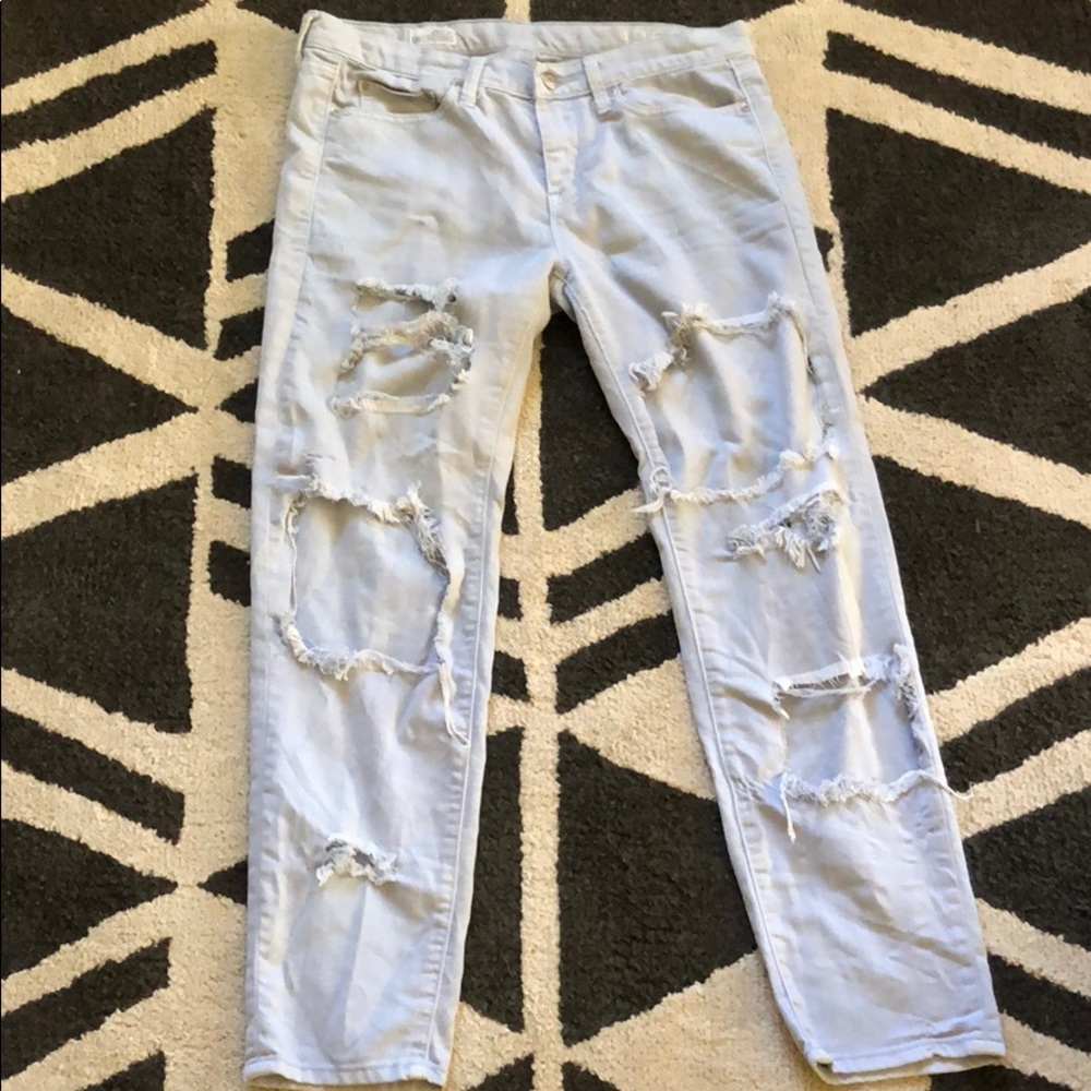 Ripped boyfriend jeans